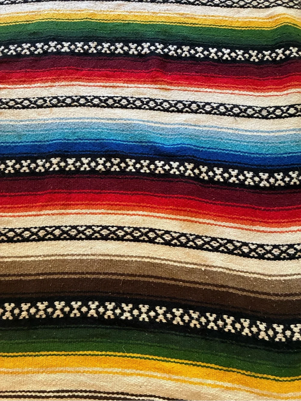 Vintage Vibrant Mexican Throw